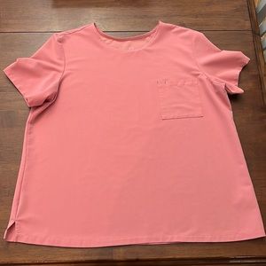 Dolan 2XL Chelsea Crew Neck 2 pocket core scrub top; Mauve in color